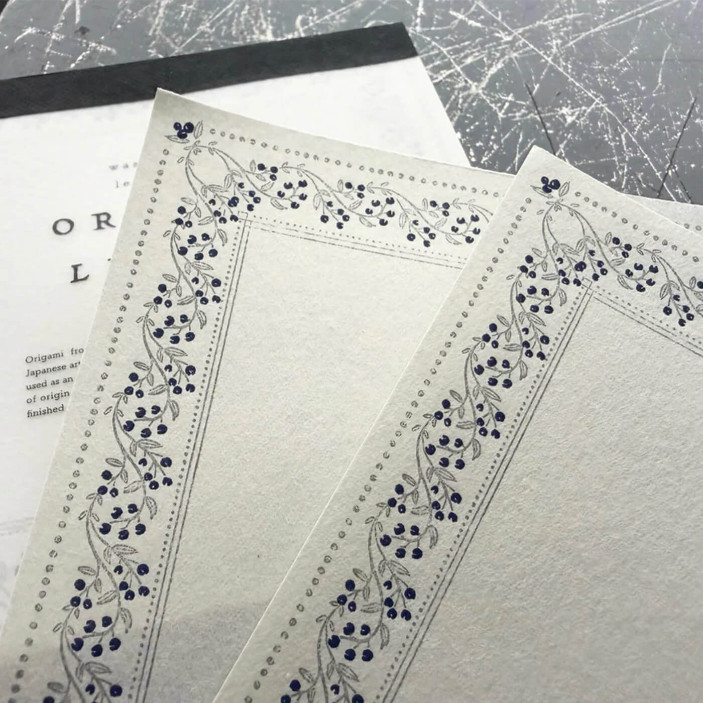 Origami Letter Set - Mimosa & Blueberry (Limited Edition)