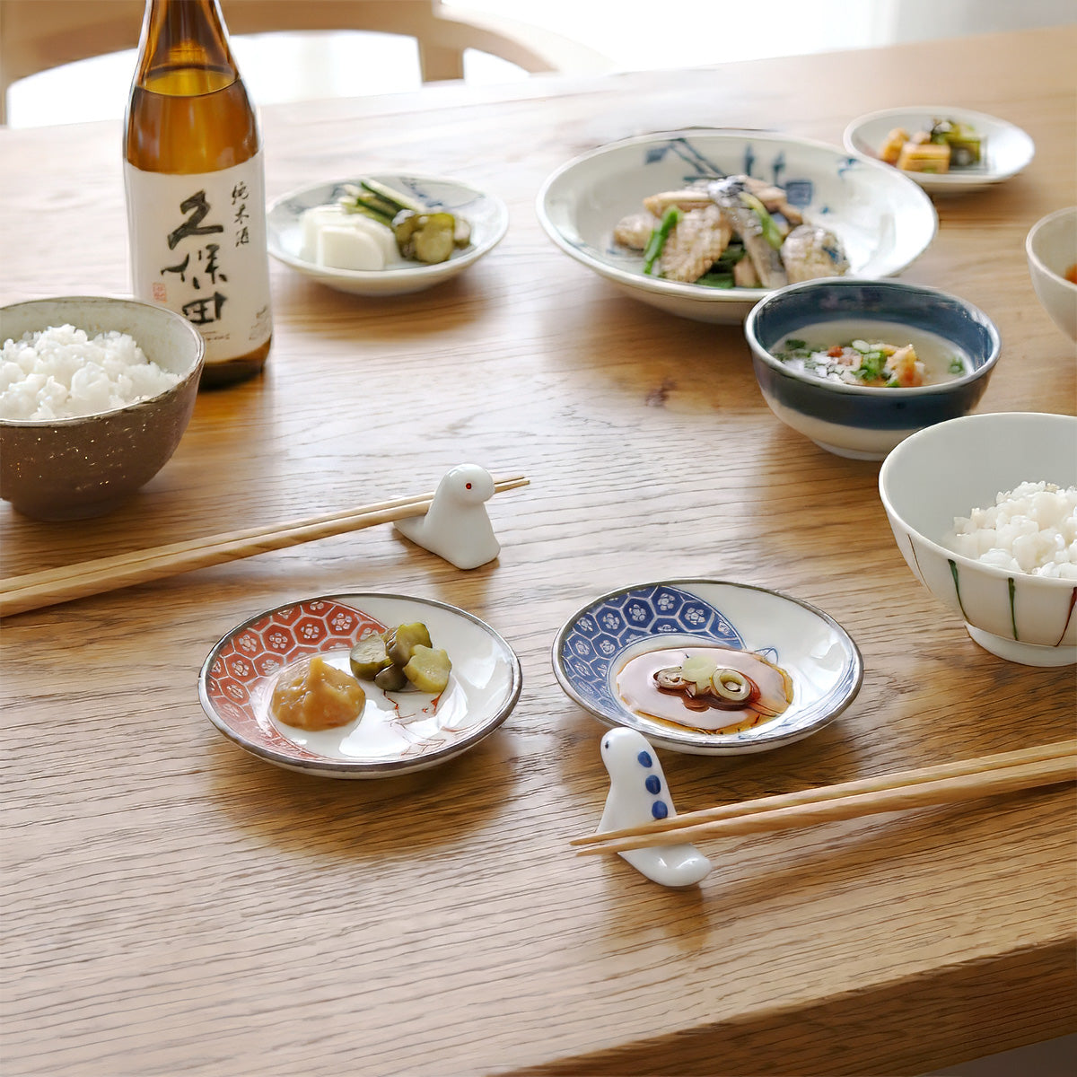 Edokko Kyoryu Mini-Plate & Chopstick Rest - 2 of each