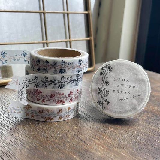 [Set of 4] Masking Tape "Bloom Line"