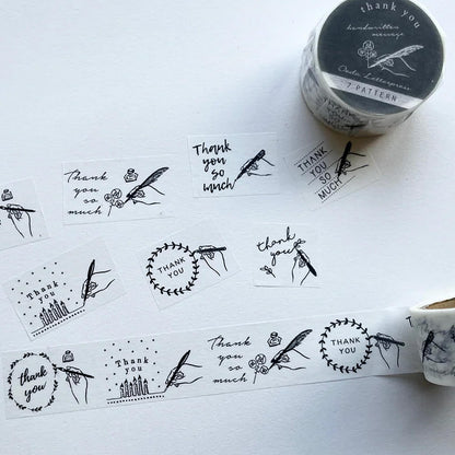 [Set of 3] Masking Tape - Thank You, Handwritten & Frame
