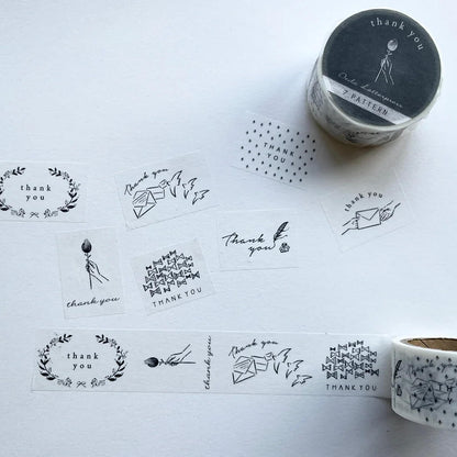 [Set of 3] Masking Tape - Thank You, Handwritten & Frame