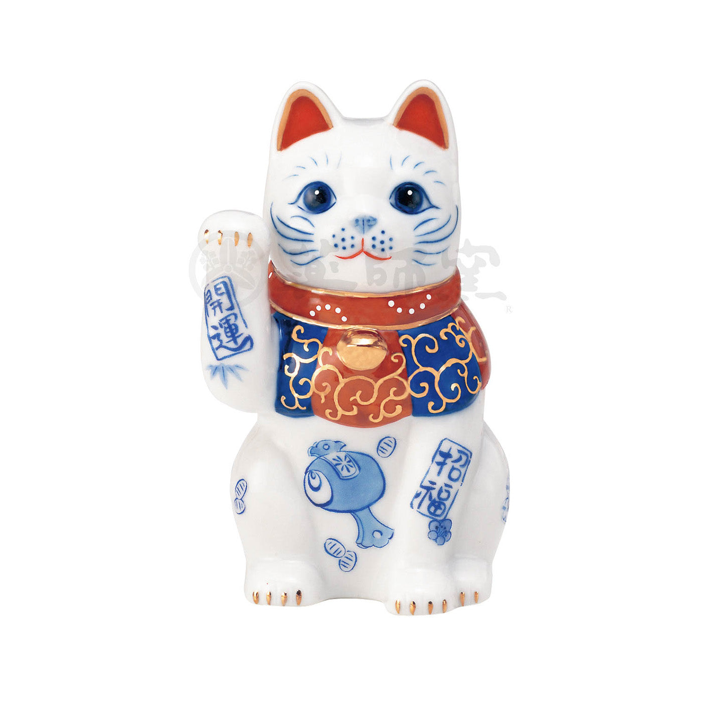 Sometsuke Nishiki Lucky & Fortune Maneki Neko (Right paw raised)