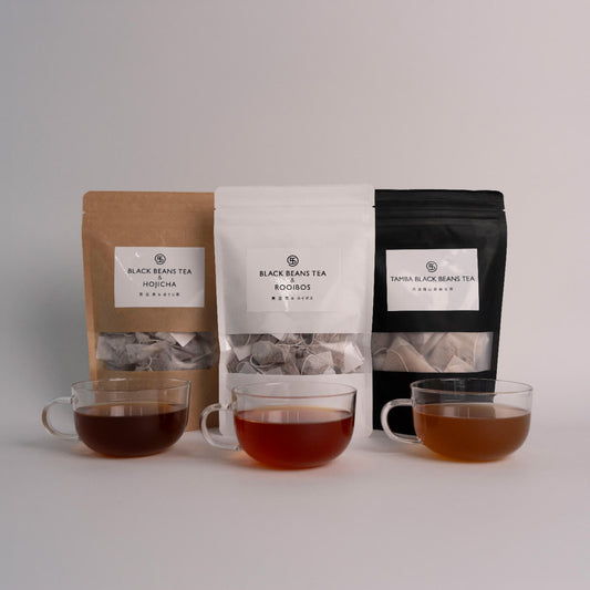 Black Soybean Tea Variety Set (Hojicha, Rooibos & Tetra Bag)