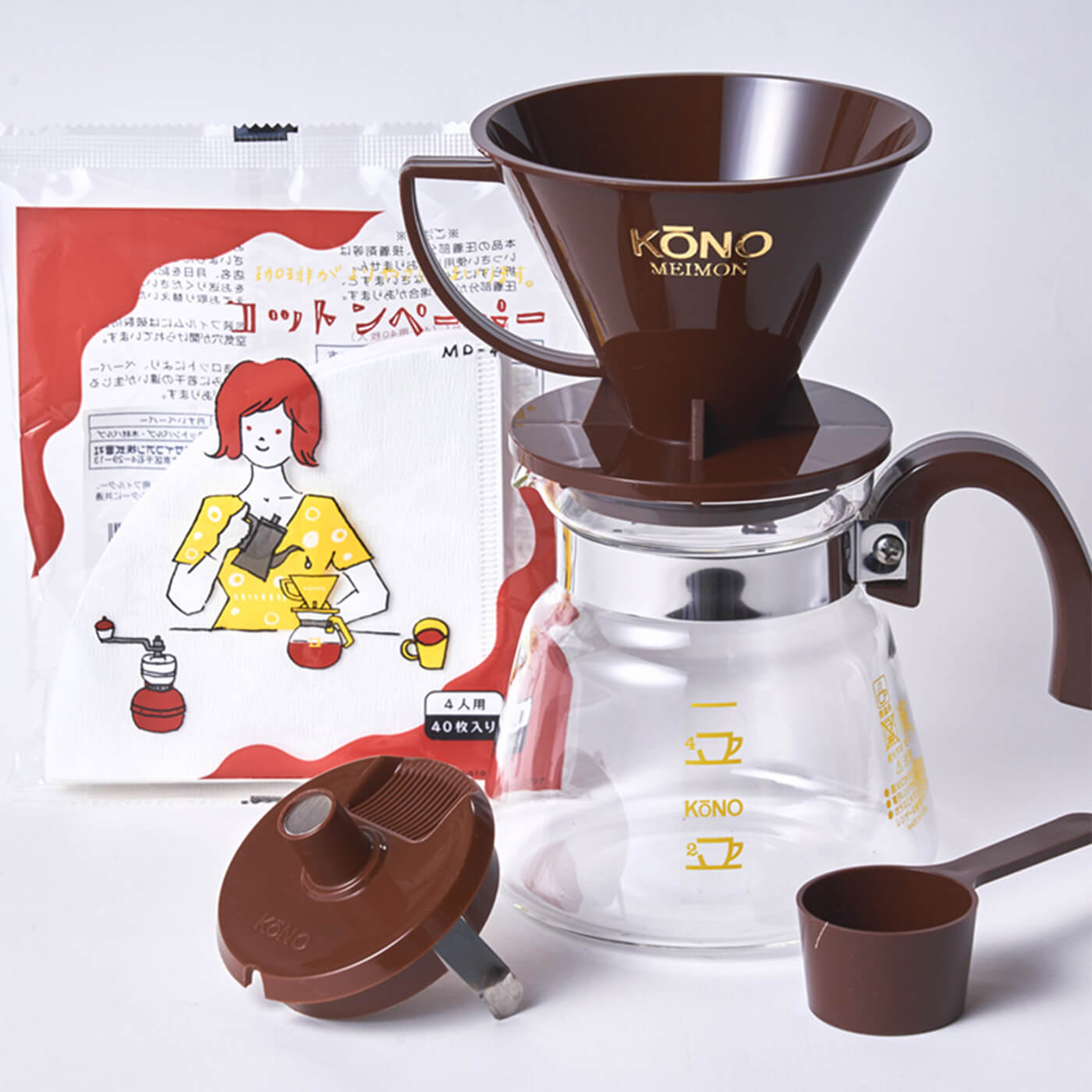 [4-Cup] Pour-Over Coffee Dripper Set