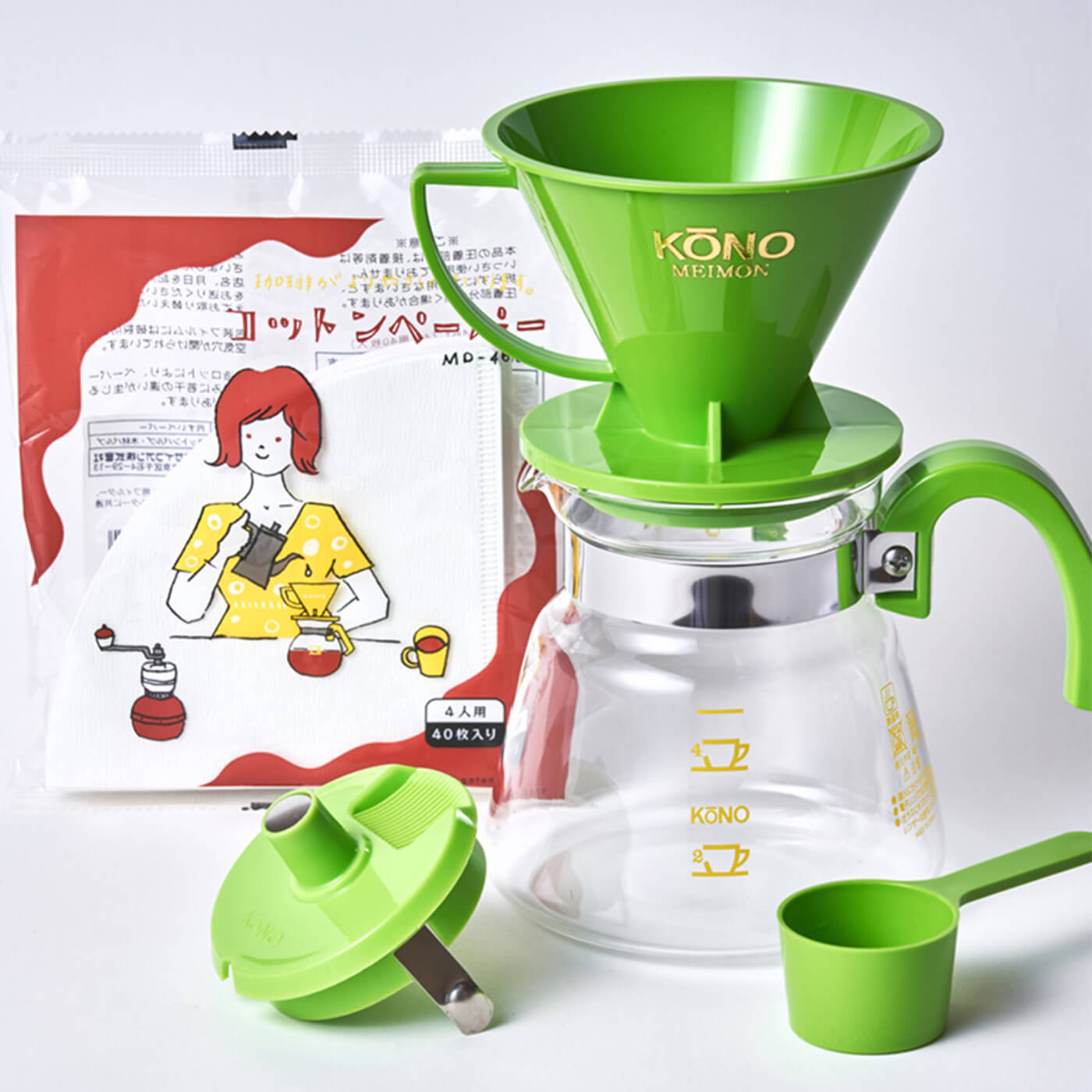 [4-Cup] Pour-Over Coffee Dripper Set