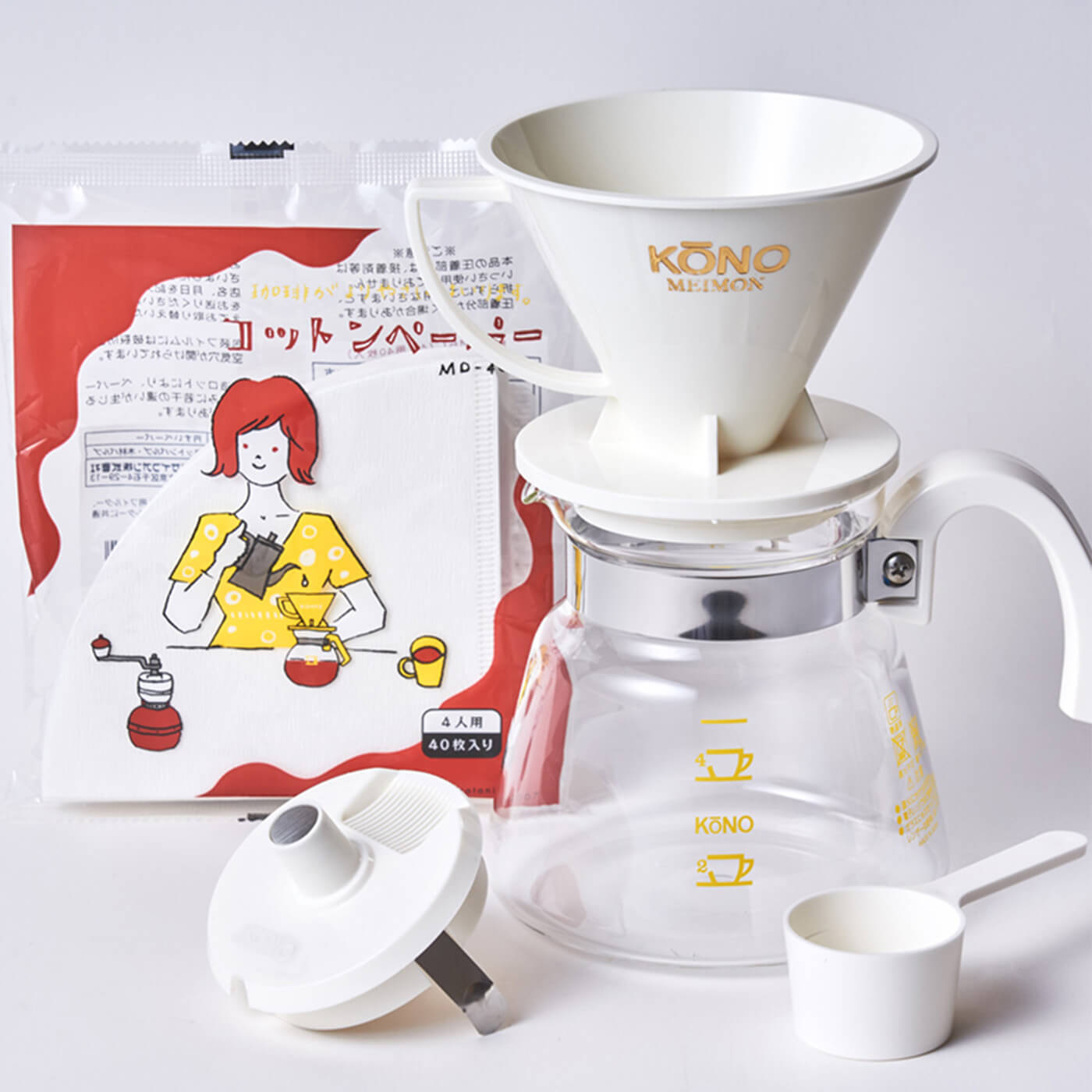[4-Cup] Pour-Over Coffee Dripper Set