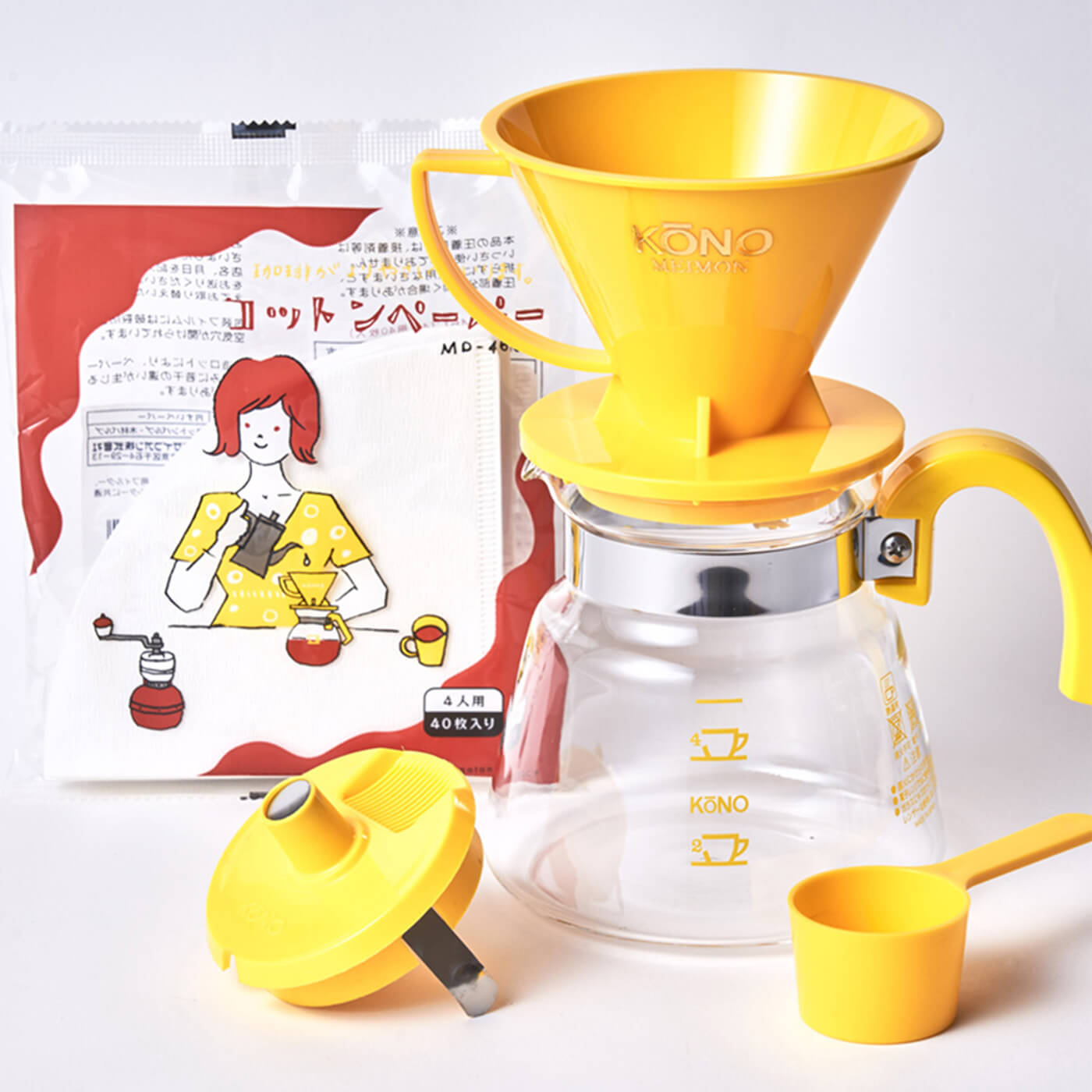 [4-Cup] Pour-Over Coffee Dripper Set