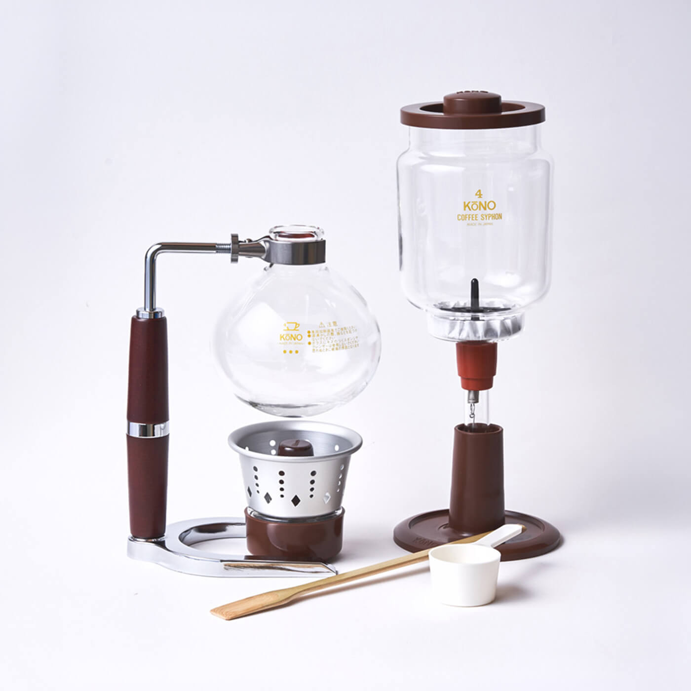 [4-Cup] Siphon Coffee Brewing Set-Alcohol Lamp & Paper Filter Included