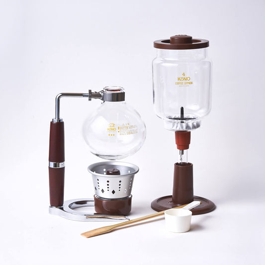 [4-Cup] Siphon Coffee Brewing Set-Alcohol Lamp & Paper Filter Included