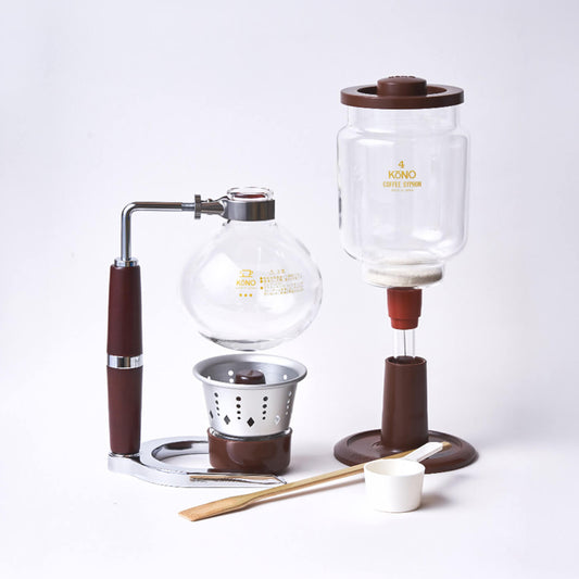 [4-Cup] Siphon Coffee Brewing Set-Alcohol Lamp & Cloth Filter Included