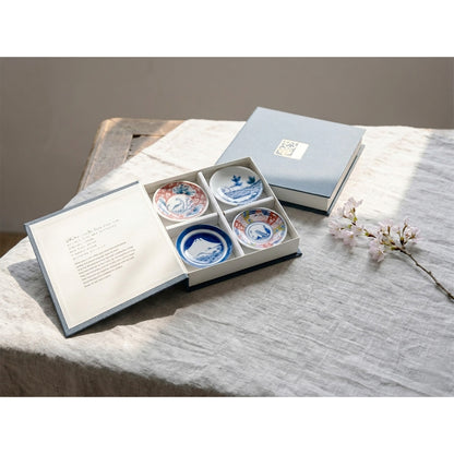 Edokko Kyoryu Happy Picture Book - Small Plate - Set of 4