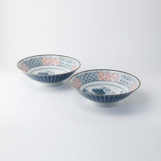 Shonzui Salad Noodle Bowl - set of 2 - Sometsuke Namifuji