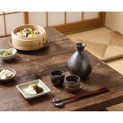 Gold Crystal Sake Set - 3pcs