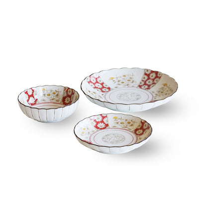 Japonica Kikka Hanayaka set - Plate set - 3pcs