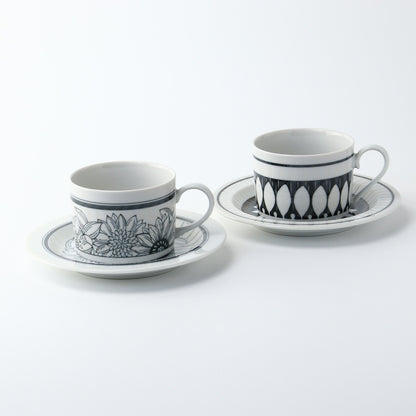 Antico Flower Coffee Cup & Saucer - 2 of each