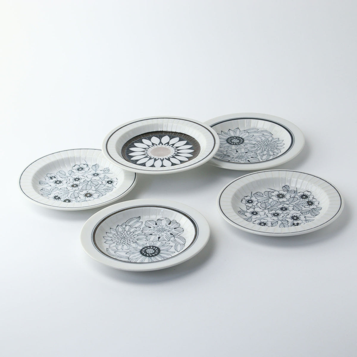 Antico Flower BB Plate - Set of 5