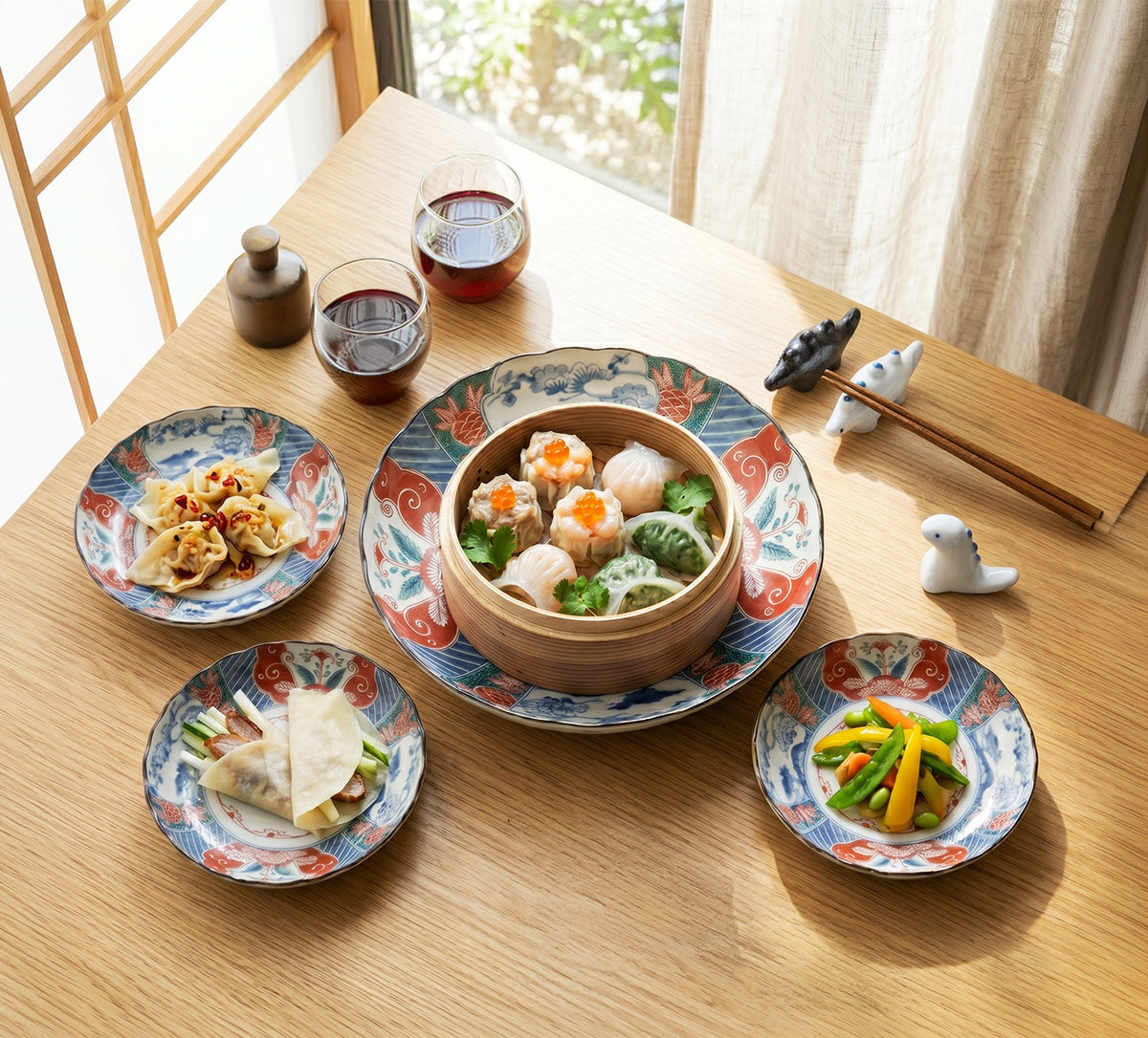 Edokko Kyoryu Ryouenryu Plate set - Set of 4