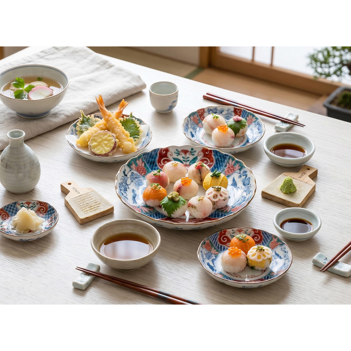 Edokko Kyoryu Ryouenryu Plate set - Set of 4