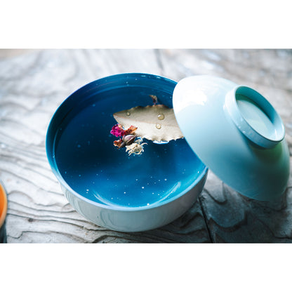 Lidded Bowl - Yukigeshiki ( Snow Scenery ) | 140 mm
