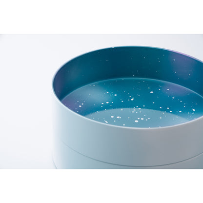 Round Two-Tier Jubako Box - Yukigeshiki ( Snow Scenery )  | 165 mm