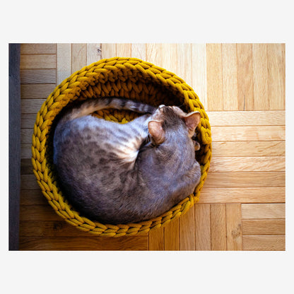 DressUP Wearable Cat Bed - Mustard