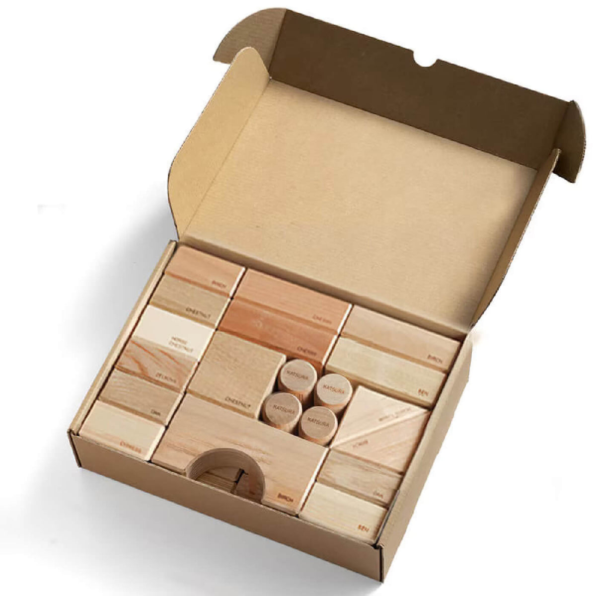 Japanese Hardwood Building Blocks [12-Wood Forest Blend]
