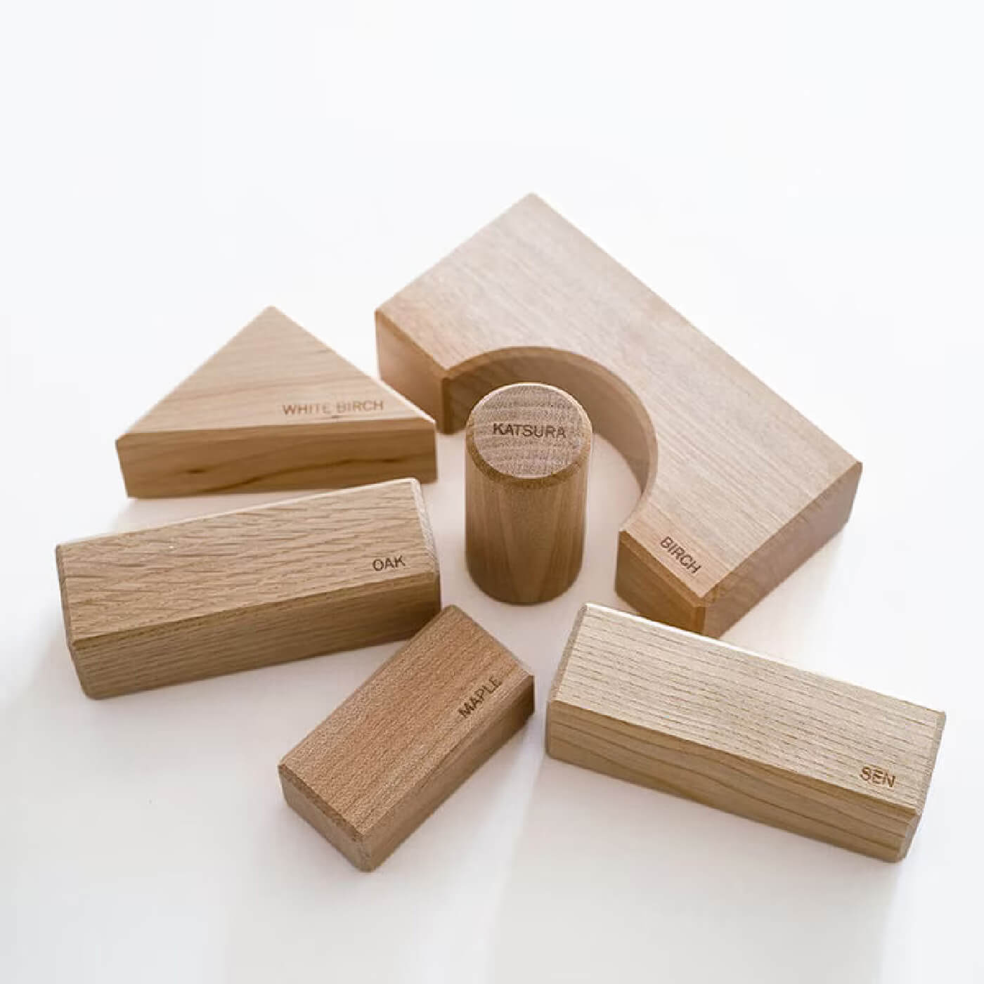 Japanese Hardwood Building Blocks [12-Wood Forest Blend]